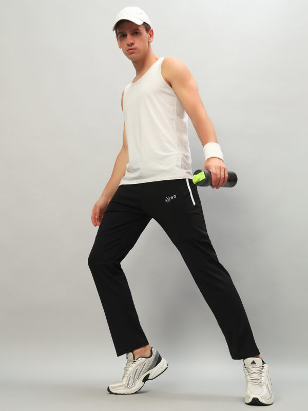 Men's Printed Black Track Pants - Image 3