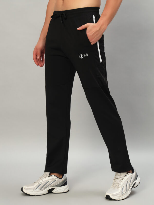 Men's Printed Black Track Pants