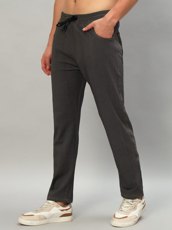 Men’s Denim Black Track Pants - Image 3